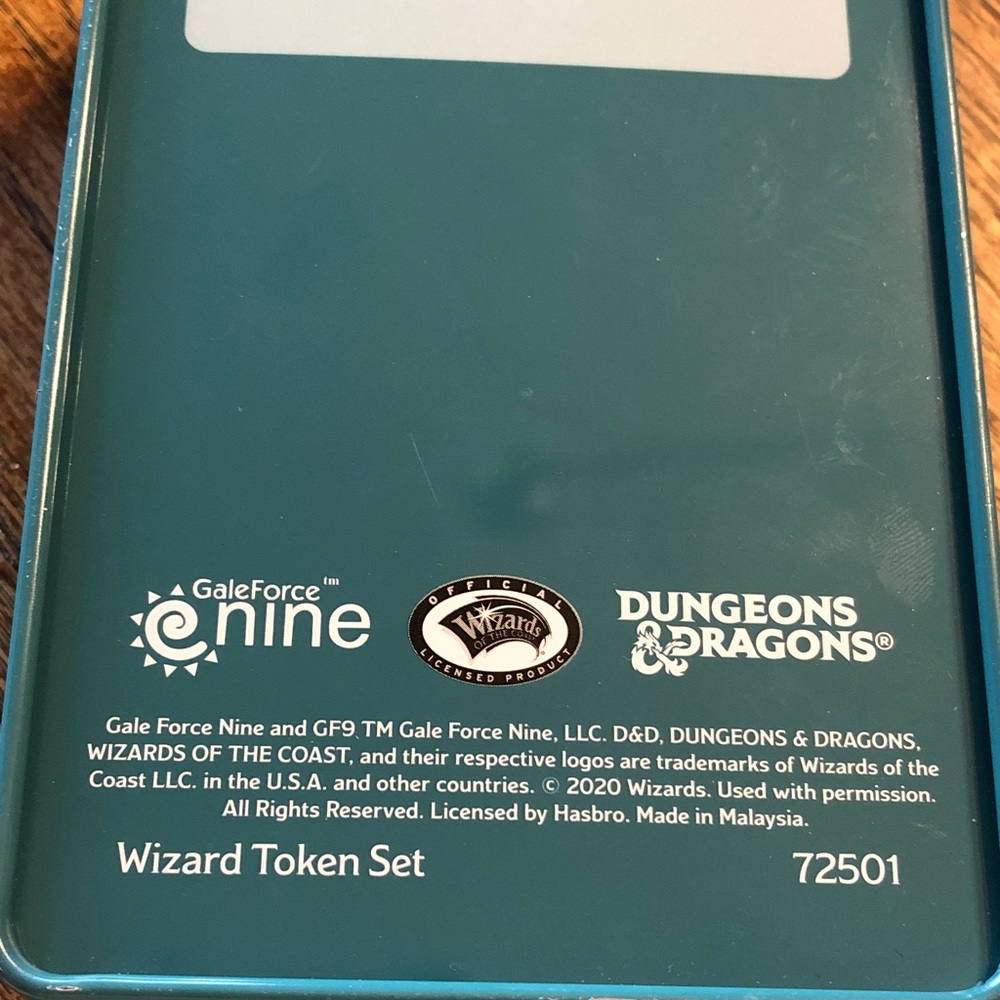Gale Force Nine Dungeons & Dragons Wizard Token Set - Teal